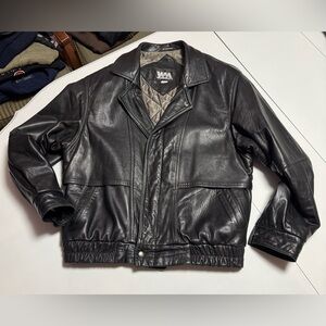 Black soft Leather Jacket .. made in Canada :)